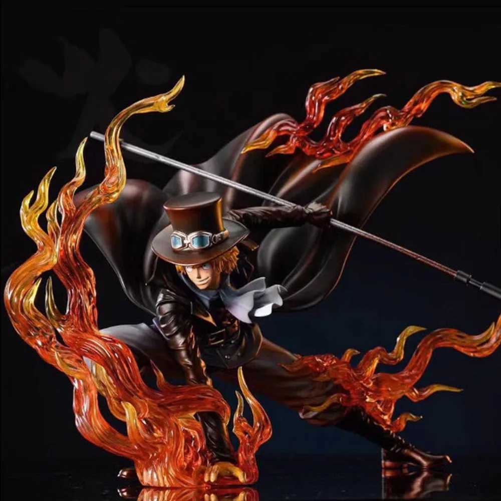 Action Toy Figures 22cm Anime One Piece Sabo Figure IU Fire Fist Revolutionary Army Model Pvc Statue Doll Toys Gift H241203 C260309-image-1096836810