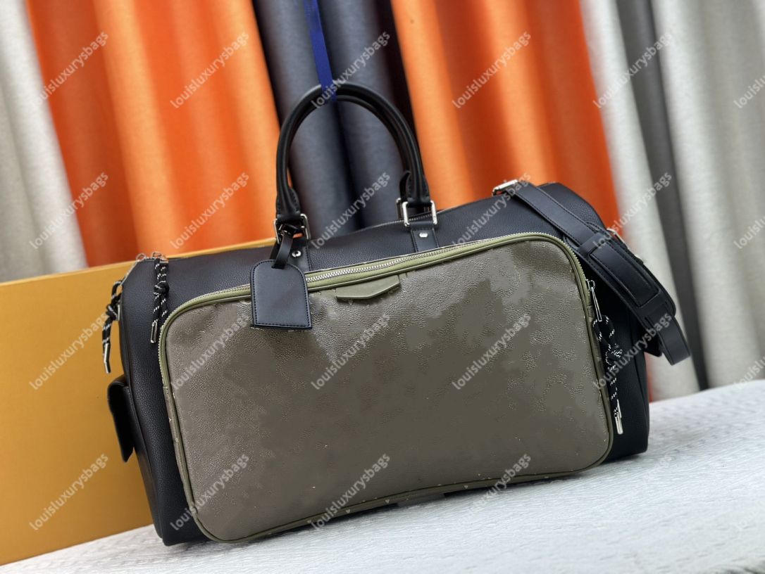 Keepall 50 Designer Men Travel Bag Outdoor Sports Luggage Bag with Lid Multi Pocket Design Man Large Capacity Canvas Coated Pocket Duffel Bags-image-1036164690
