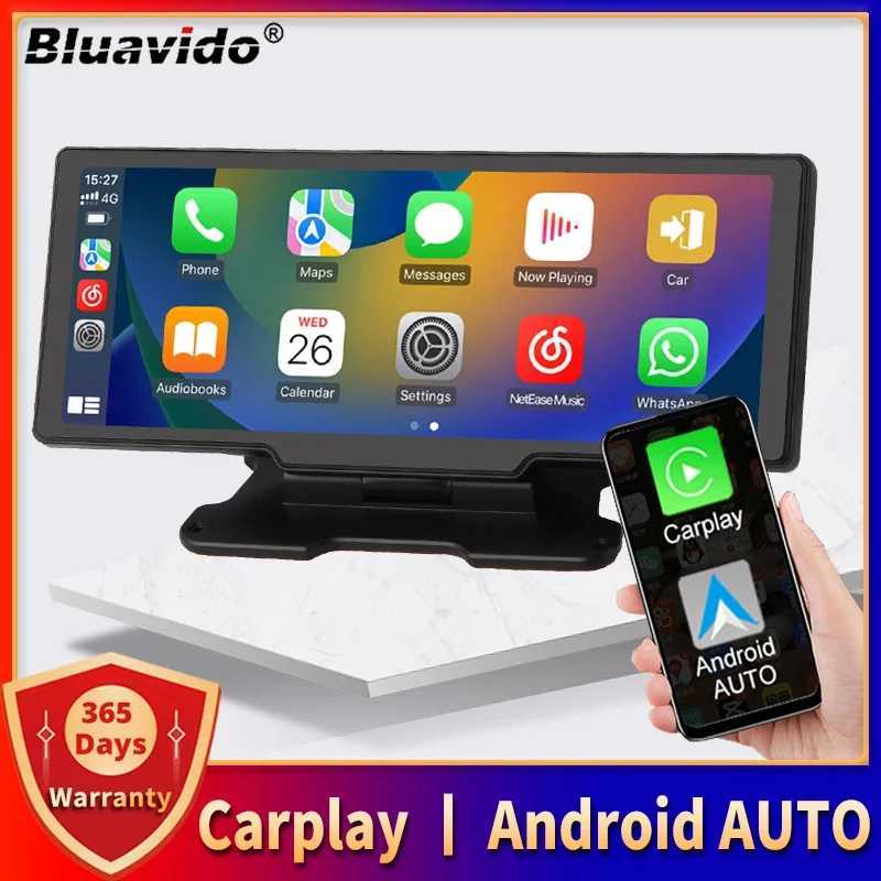 Car Video Bluavido 10 Inch Touch Screen Supports CarPlay Android Auto Function Car Radio Multimedia Video Player Portable With AUX Cable S241234-image-1036159943