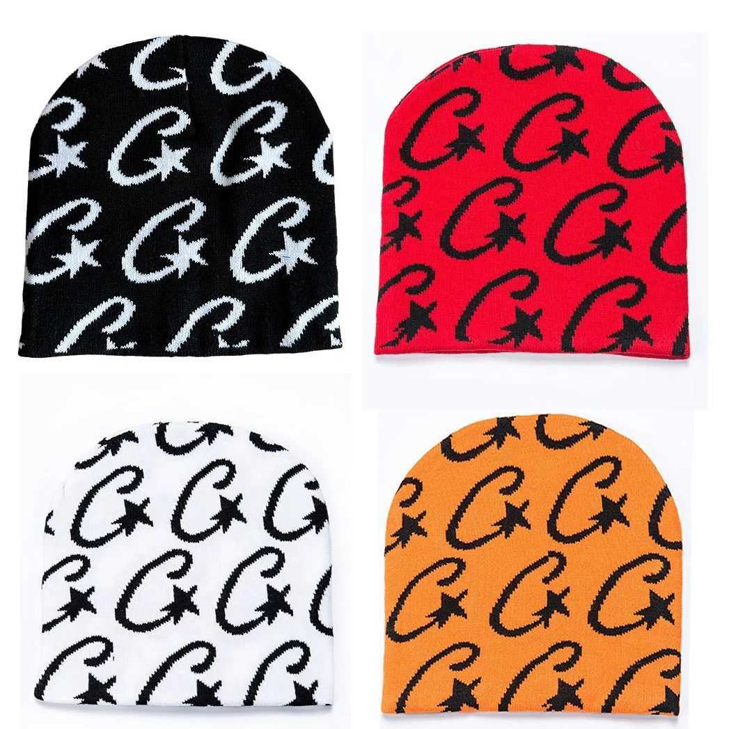 Beanie/Skull Caps Fashion Beanie Caps 2024 letter jacquard hip-hop womens winter knitted hat hot girl warm knitted hat wool couple Balakrava Q241202