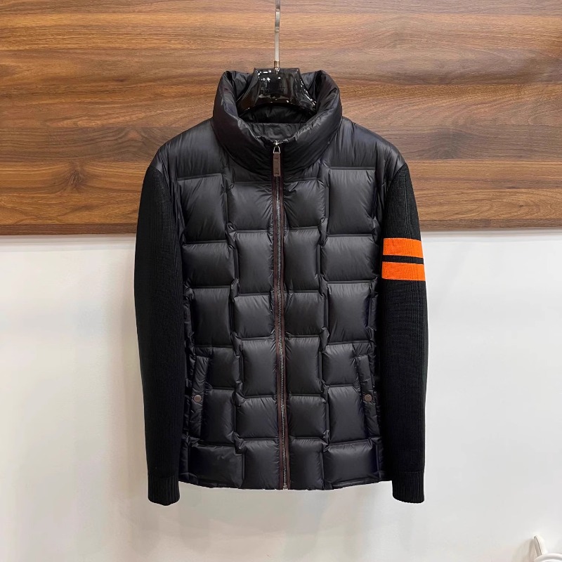 Men Downs Autumn and Winter White Duck Down Stitching Knitted Long Sleeve Leisure Down Jacket ZG1289
