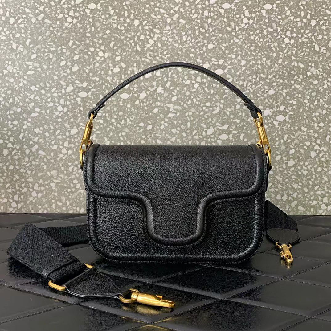12A All-New Mirror Quality Designer Bags for Women 23.5cm Small Calfskin Purse Luxurys Handbags Genuine Leather Bag Crossbody Black Shoulder Bag-image-989668081