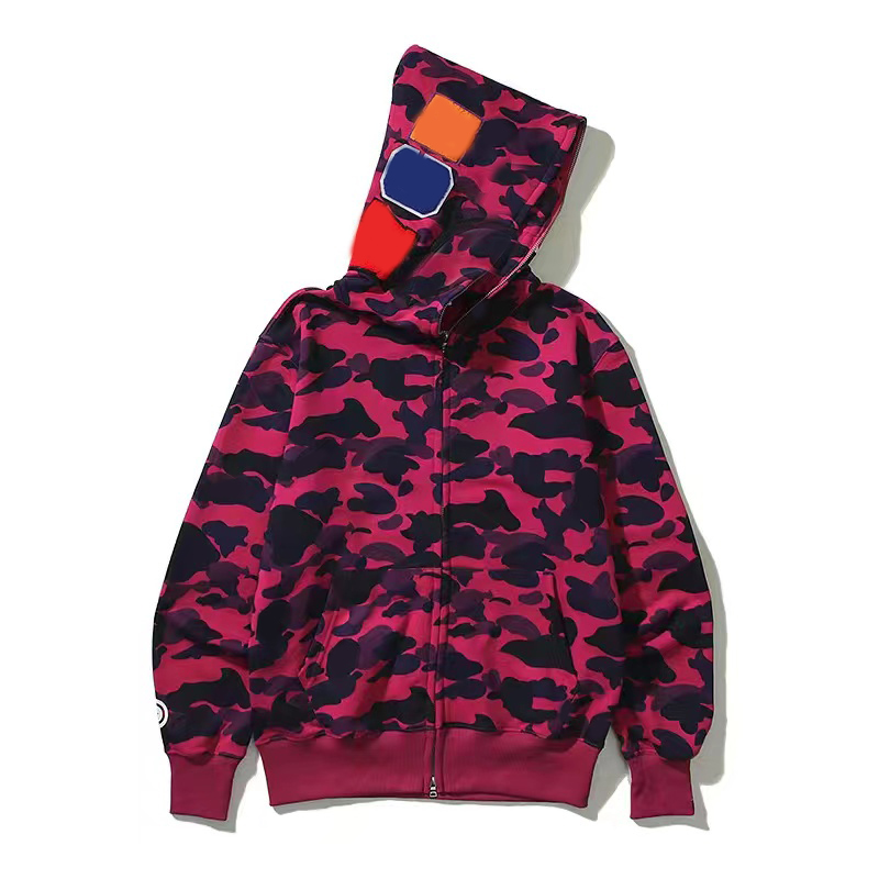 Designer Full Zip Hoodie Crazy Face Jacket Shark Hoody Men Women Zipper Sudadera Autumn Winter Jogger Sportwear Loose Hooded Sweatshirts 09 a7 51