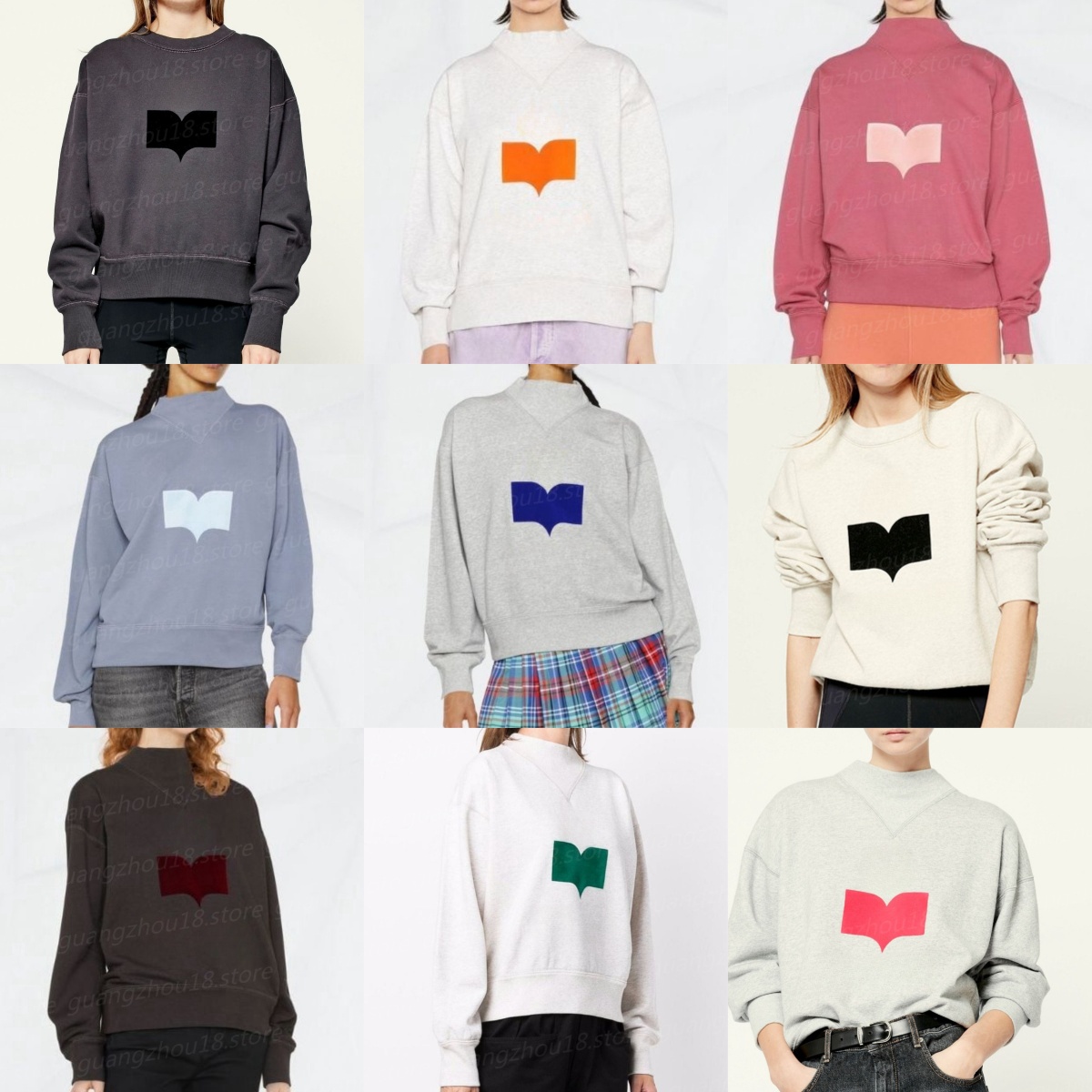 (go off picture not the description) Fashion Designer Sweatshirts for Women Half High Collar Hoodies Luxury Long Sleeve Clothing 29959-image-824140877