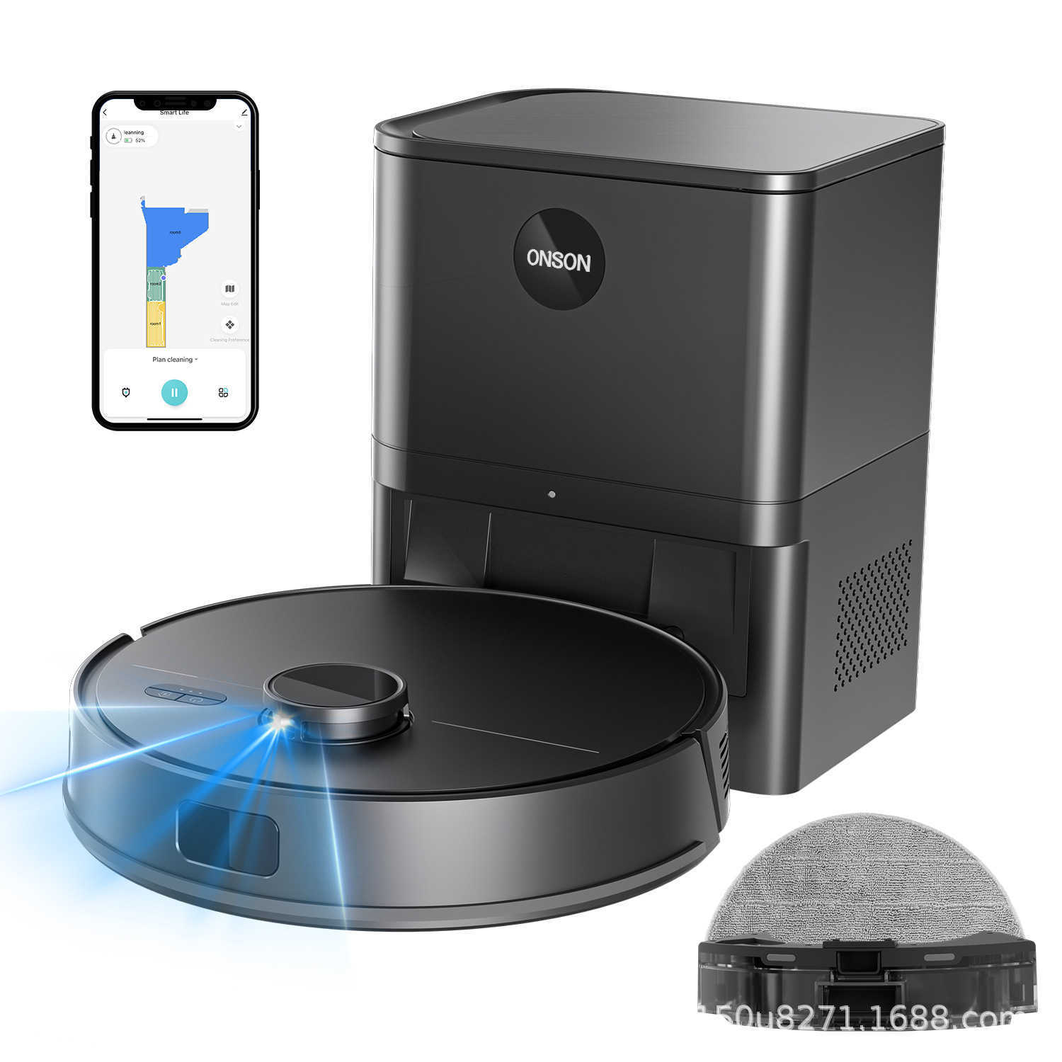 Automatic dust collection sweeping robot Lidar navigation intelligent APP voice control automatic recharge new S2411253-image-1034763565