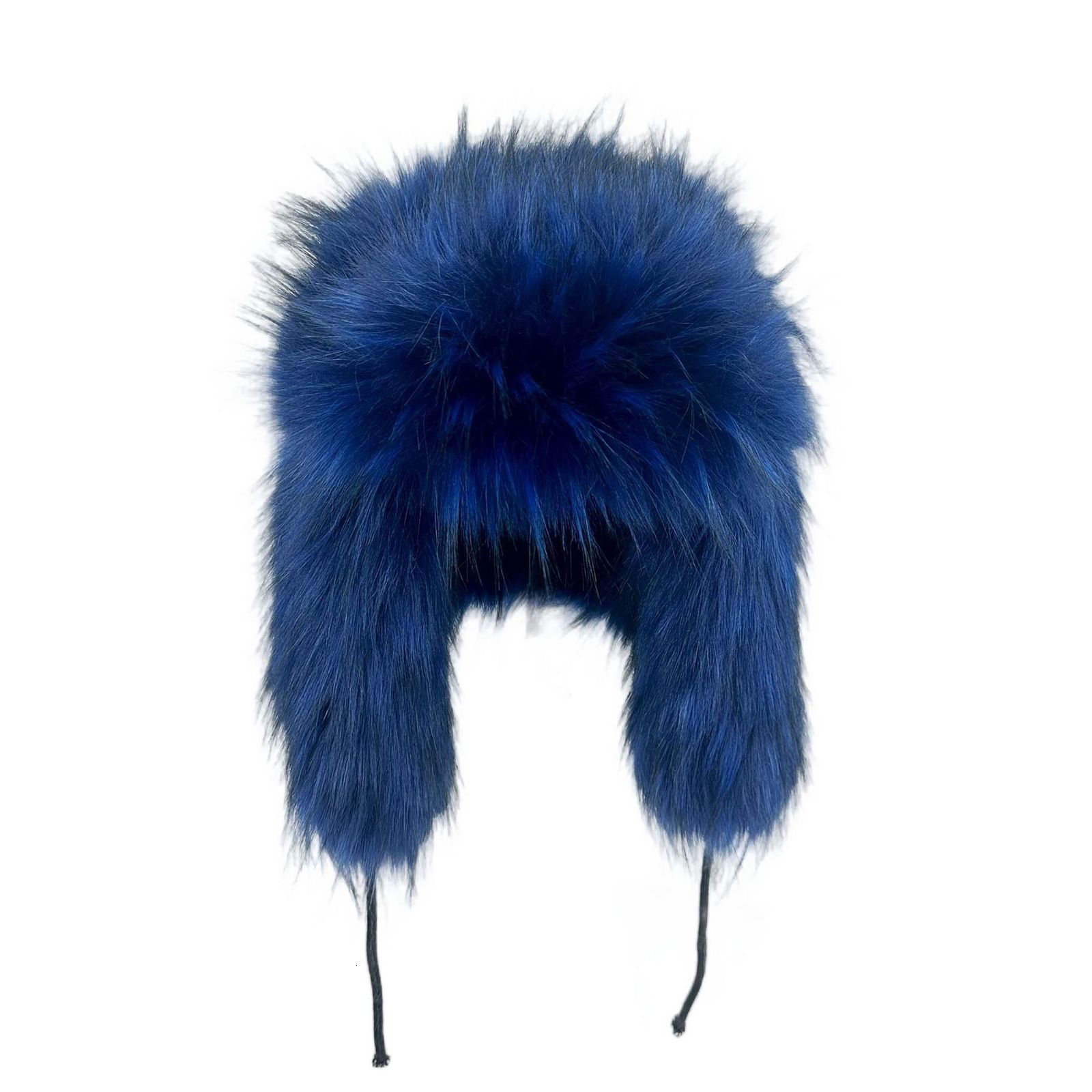 2024 Womens Natural Fox Fur Russian Usanka Hat Winter Thick Warm Ear Fashion Bomber Hat Womens Genuine Leather Fox Fur Hat 240914