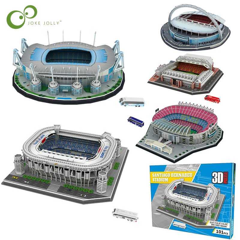 14Sle Large Size Football Field 3D DIY Puzzle World Famous Stadiums Model Fan Birthday Gifts Football Game Peripheral Toys DDJ Z241205-image-1036448605