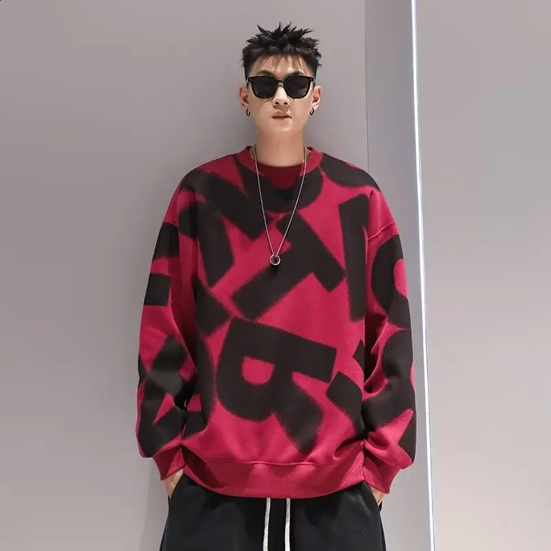 Oversized Harajuku High Street Sweatshirts 2024 Mens Clothing Big LettersPrinted Top S 5XL Crewneck for Men Streetwear 241205 78