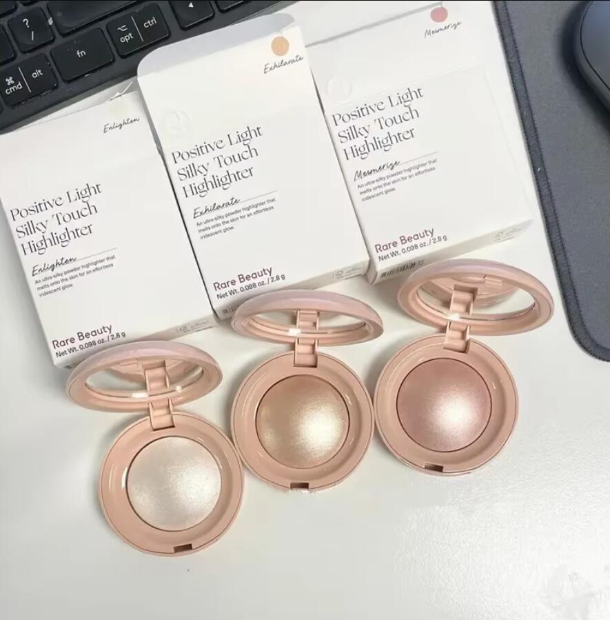 Rare Beauty Powder Highlighters Enlighten Mesmerize Exhilarate 3 colors 2.8g Positive Light Silky Touch Glow Bronzers Highlightering Face Cheek C-image-1036646161