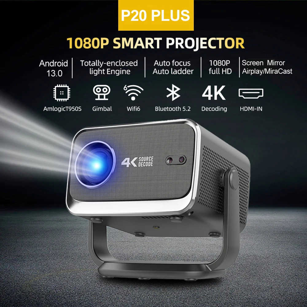 Projectors WZATCO P20 PLUS Android 13.0 Smart WiFi 6G 4K Full HD 1080P LCD LED Projector Auto Focus Video Home theater Proyectors with RJ45 z2503-image-1036592095