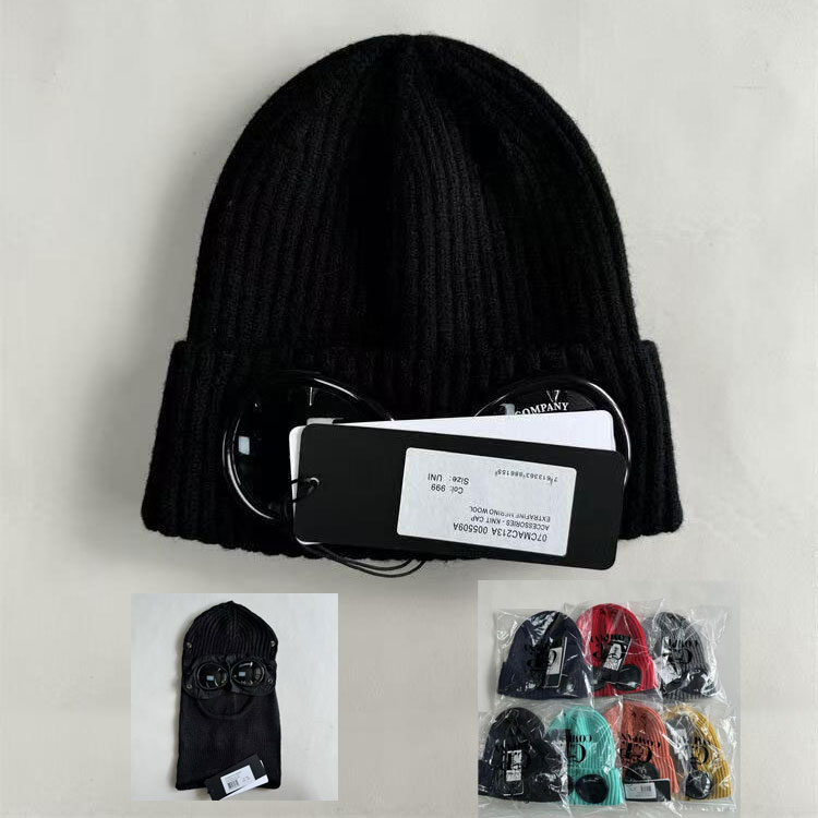 Classic CP Knitted Hat Luxury Designer Thread Wool Beanie Hat High Quality Couple Winter Cold Hat for Men and Women
