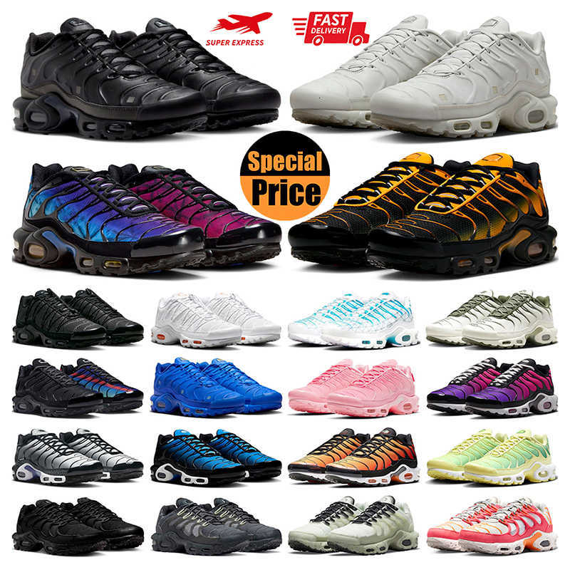 Plus tns Chaussures de course hommes femmes Triple blanc noir bleu ciel dégradé tns tennis respirant baskets hommes sport extérieur