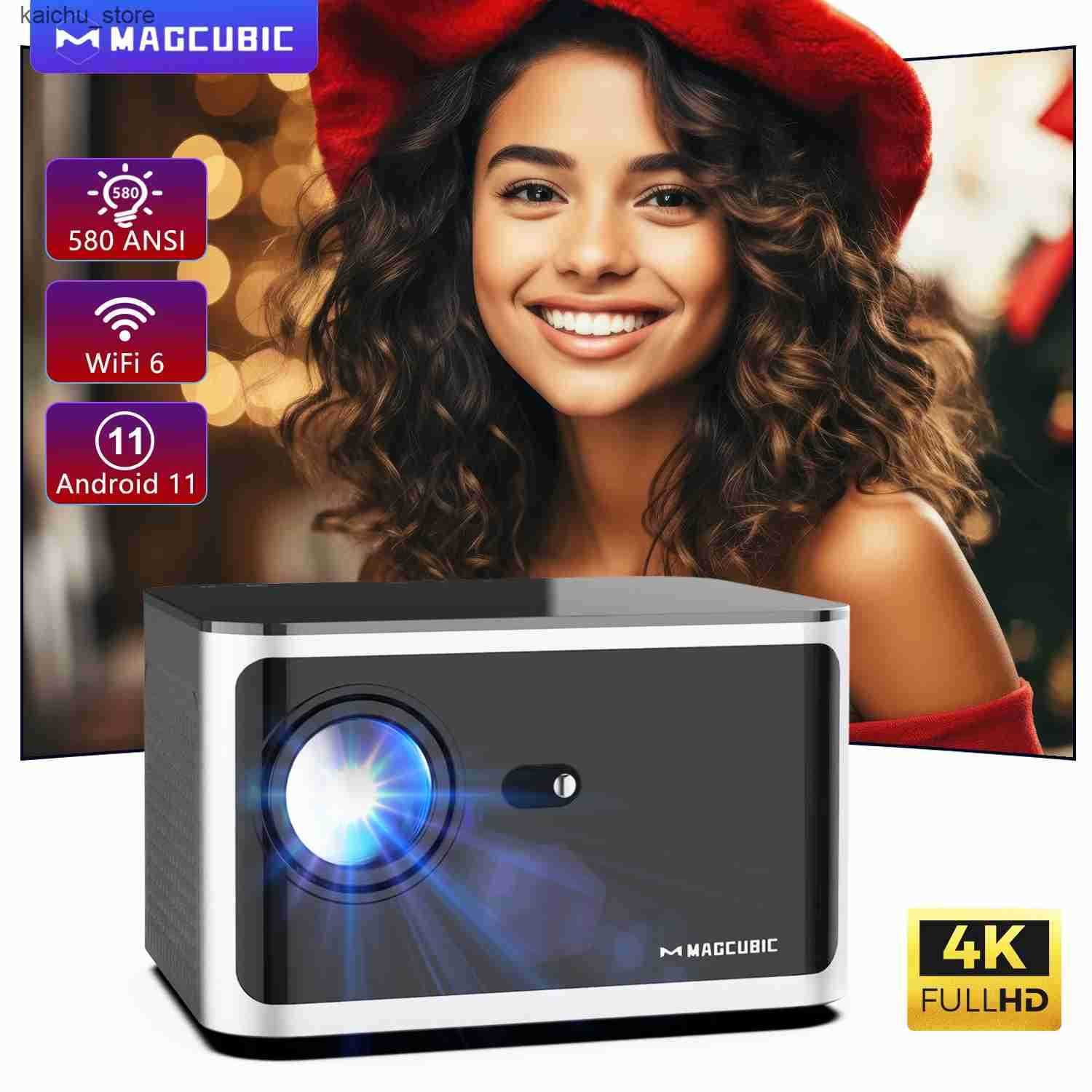 Projectors Magcubic 580ANSI Projector Android 11 4K 1080P Wifi6 Voice Control Allwinner H713 Electronic Focus BT5.0 Home Cinema HY350 Pro z250330-image-1036596365