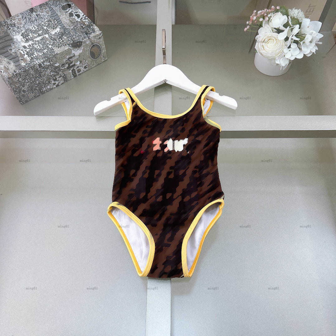 kids one-pieces Girl&#039;s swimsuit girls swimwear Designer Summer logo Print Girls Swim Wear Beach Bikinis Children Swimwears baby clothes-image-854279260