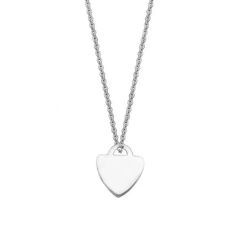 with designer neckles bag women classic jewelry 925 silver red blue heart pendant neckle 18k gold plated double hearts chains neckles Luxury gift L2