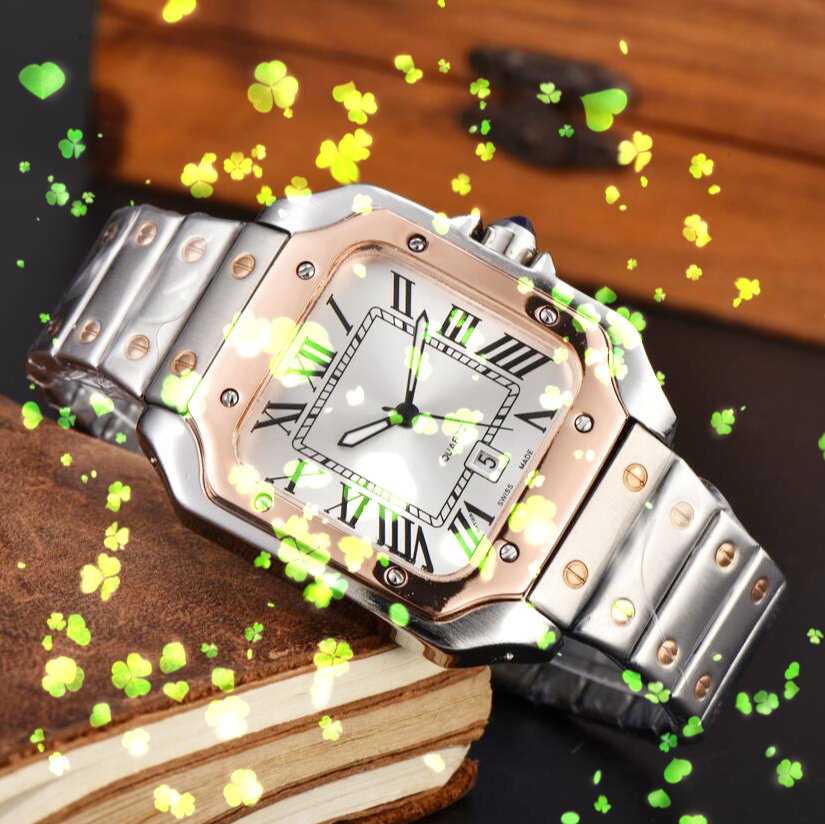 Classic Wrist watch Fashion Men Women watches Quality Quartz movement Modern Sports business wrist-watchs automatic date watch Stainless Strap-image-923347460