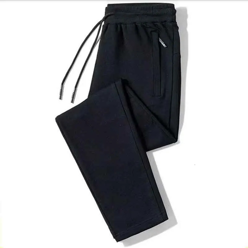 Spring and autumn loose zipper mens solid color sports pants straight leg casual all match large size sweatpants 241202Z S2609249QAZ
