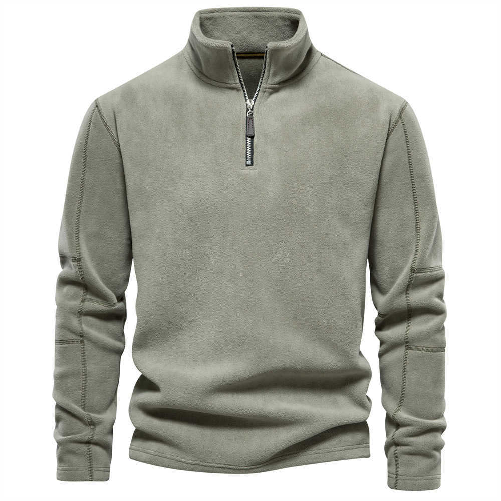 NOUVEAU AUTOMNEMENT ET HIVER Collier Half-Zipper à sweat à capuche long Cold de support à manches longues tendance Polar Men's Polar Top J241207