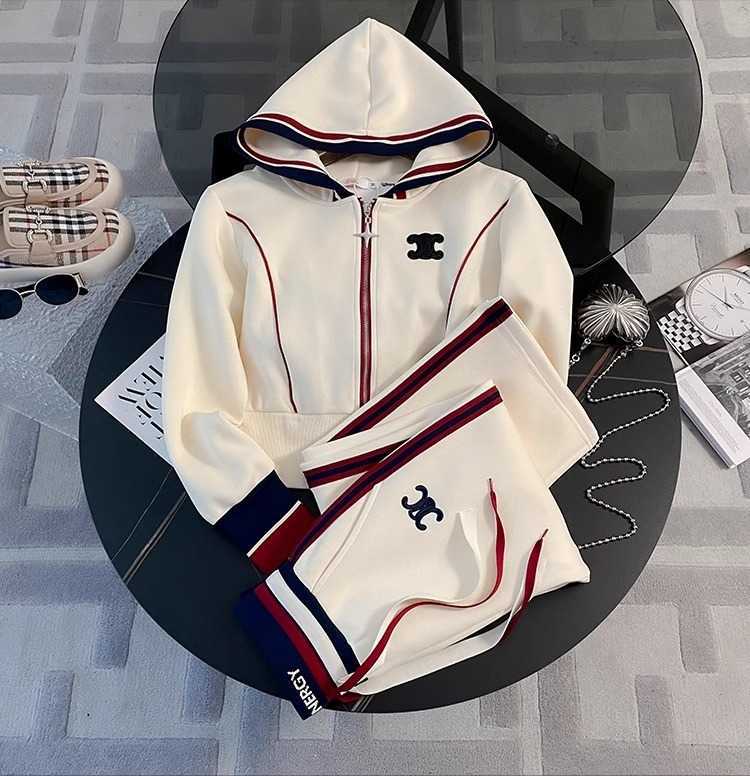 Fashion brand high quality spring and autumn set letter embroidery long sleeve trousers casual jacket trousers sports two sets X241207