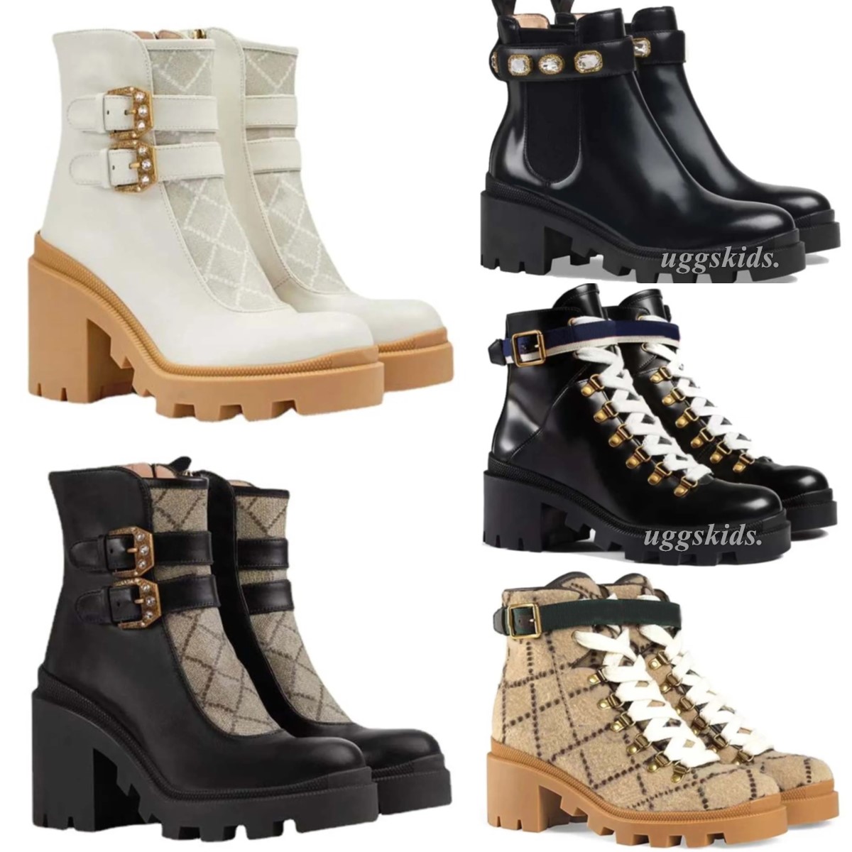 Designer boots winter warm men's and women's boots luxurious and fashionable high-quality calf leather warm thick soled boots Martin bo