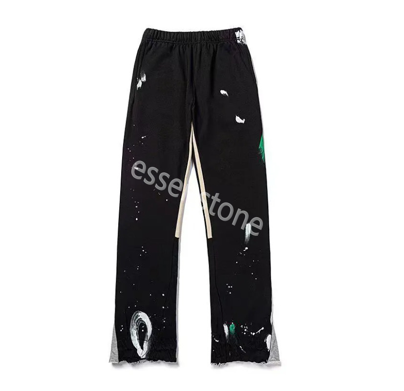 Designer pants Men's Jeans Sweatpants new Speckled Letter Print cotton Women's Couple Loose Versatile Casual Straight Autumn pants size-image-891673105