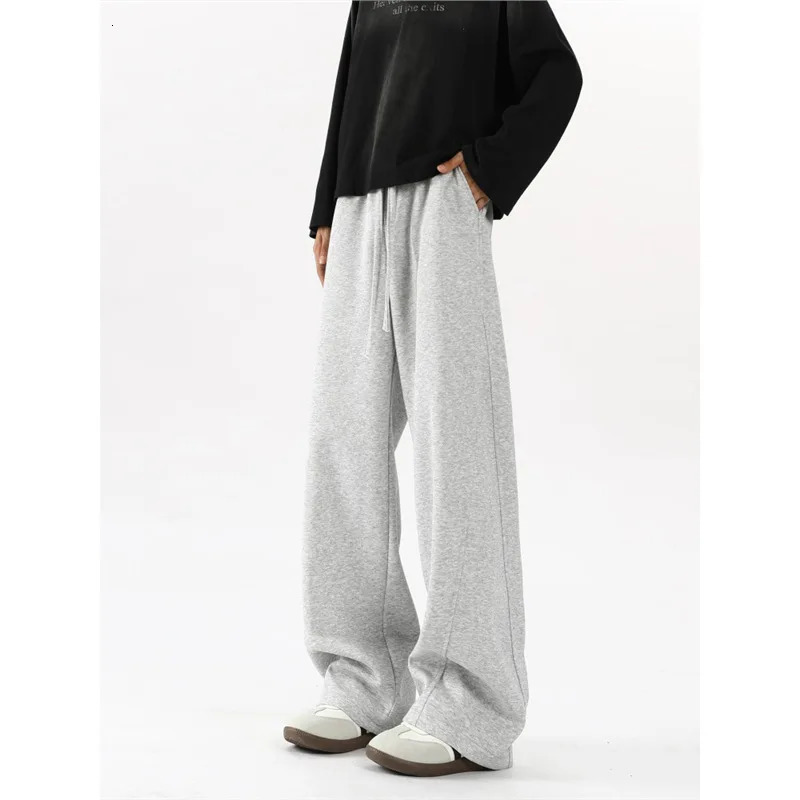 TRSYPHXM American high street casual pants mens 2024 spring and autumn loose sports sweatpants versatile straight leg 241202Z
