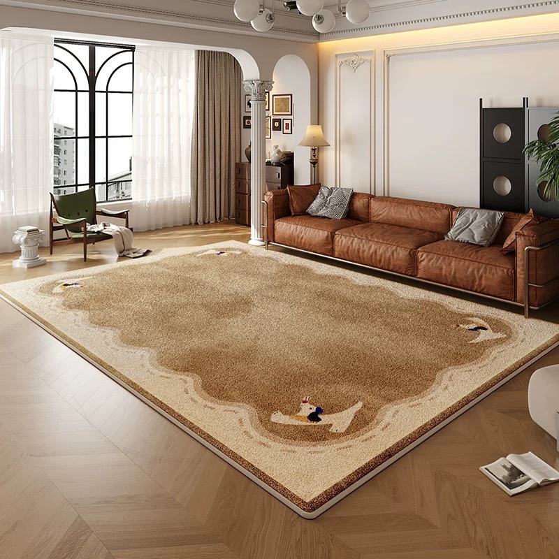 Alfombra Retro para habitación de cachorros, nueva manta gruesa para dormitorio, mesita de noche, fácil de cuidar, manta antideslizante para mesa de