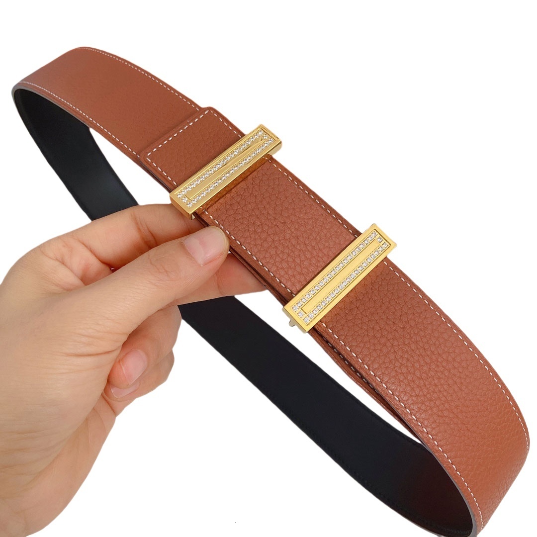 Designer Belts Men Classic Diamond Letter Buckle Real Leather Belt Man Women Fashion Business Dress Pants Belt Waistband 3.8Cm Width Top Quality