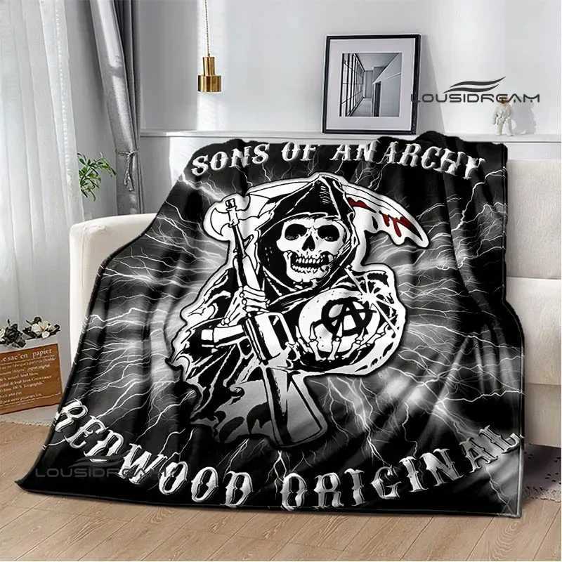 Sons of Anarchy Retro Printing blanket Children Warm Blanket Flange Soft and Comfortable Blankets picnic blanket Birthday Gift H260801