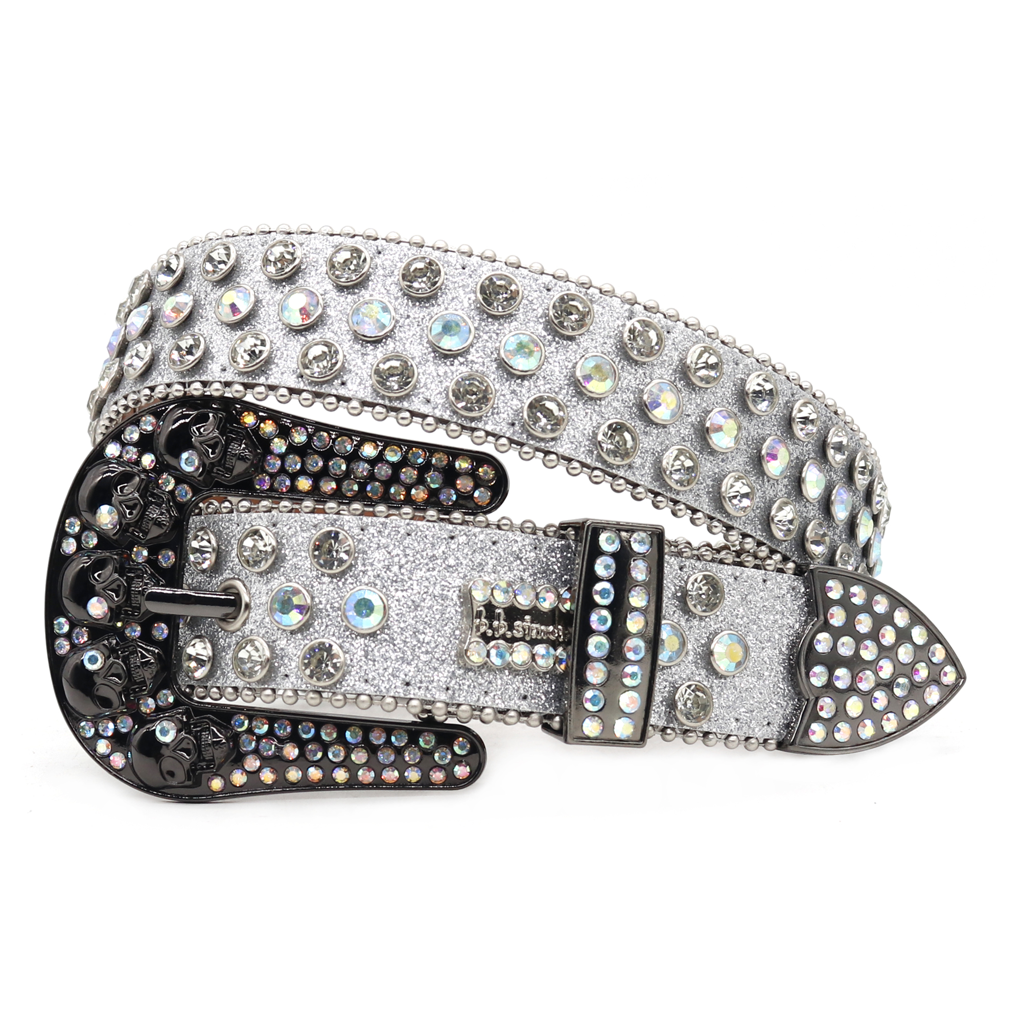 2024 Fashion designer Skeleton bb simon belt for Men Women Shiny Diamond Belt Black on Black Blue White Multicolour with Bling Rhinestones