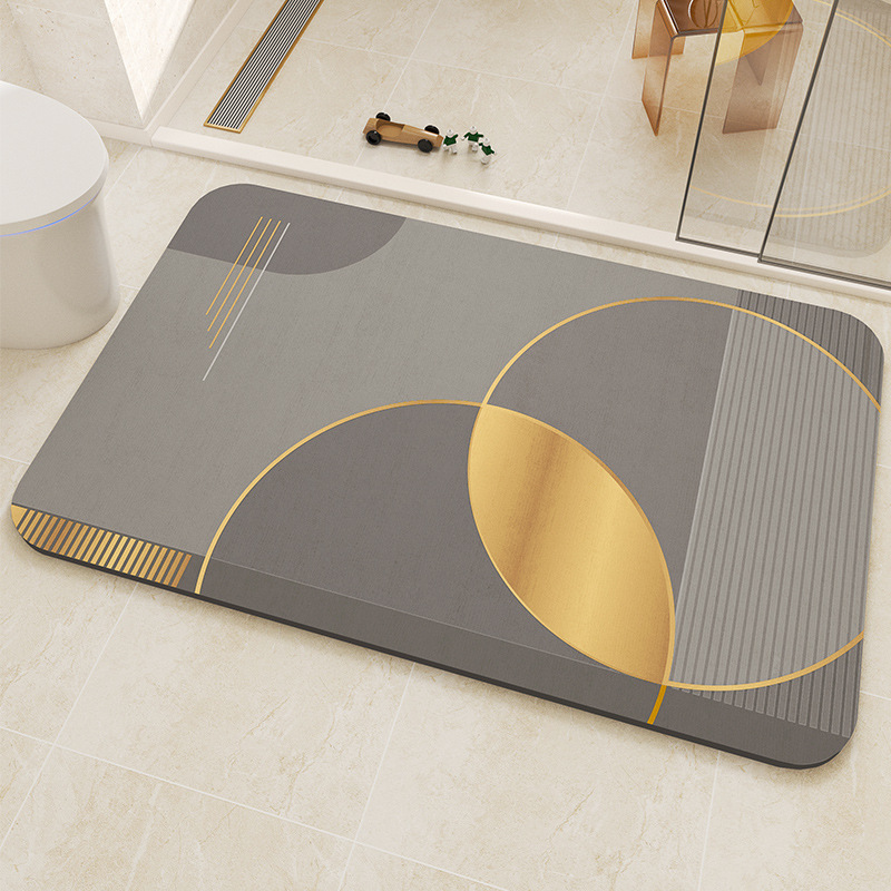 Bathroom Absorbent Mats Toilet Door Anti-slip Mats Wash Basin Toilet Quick-drying Mats-image-1037224391