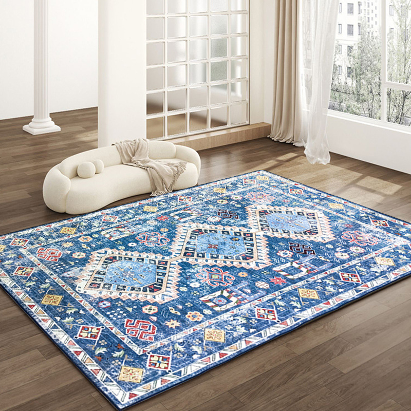 Fine Yarn Velvet Carpet Machine Washable Carpet Bedside Bedroom Carpet Home Non-slip Large Area Study Porch Floor Mat-image-1037240099