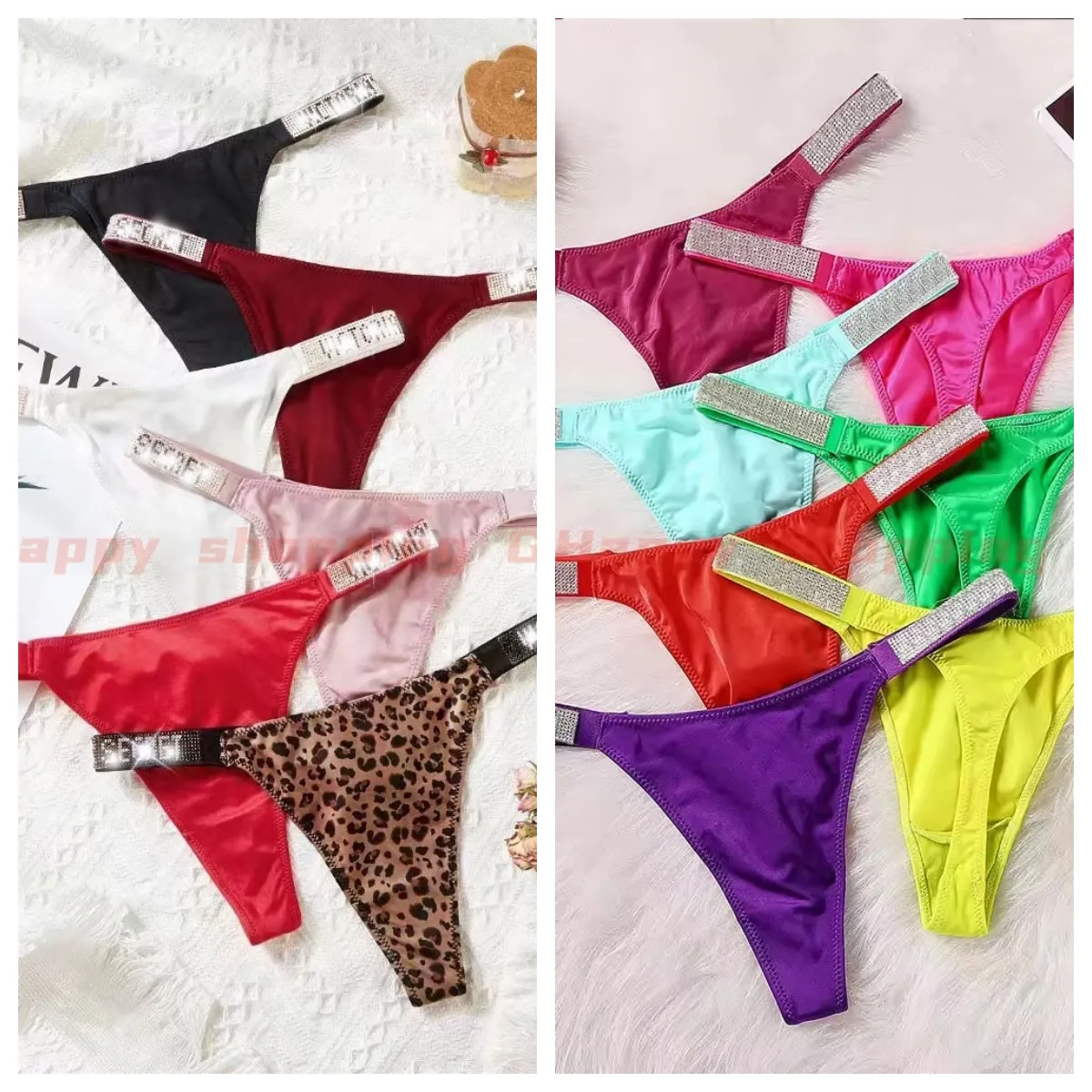 Designer women sexy Underwear LOVE Letter Rhinestone Panties Fitness lady lingerie Luxury Sexy Seamless Panties Sex String Low Waist Sporty Lingerie Thongs