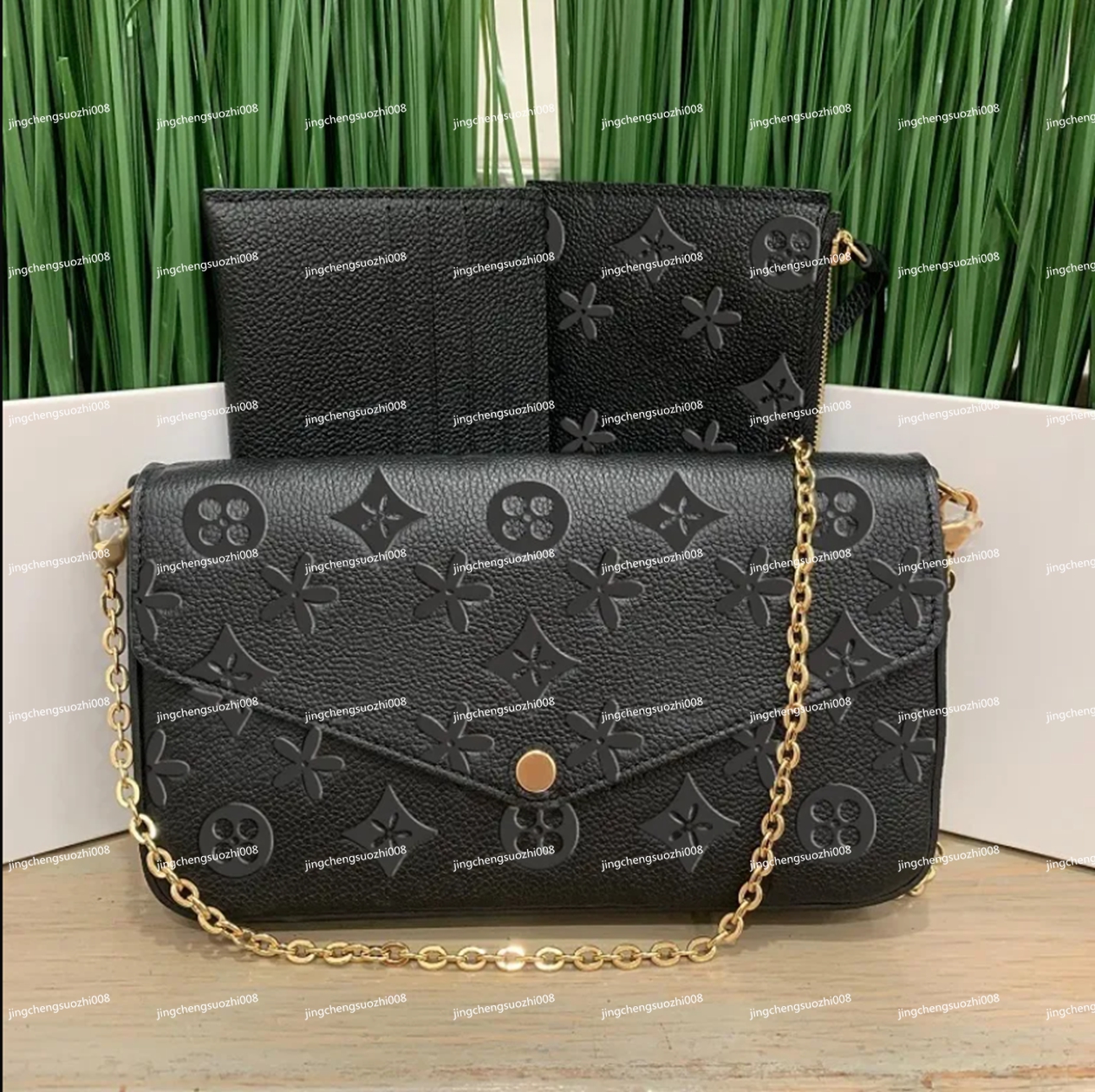 2025 Luxurys Designer Bag 3pcs set Accessories Women Bags Handbag Crossbody Leather Purse Fashion Flower Shoulder Lady Totes Bag Wallet-image-840411556