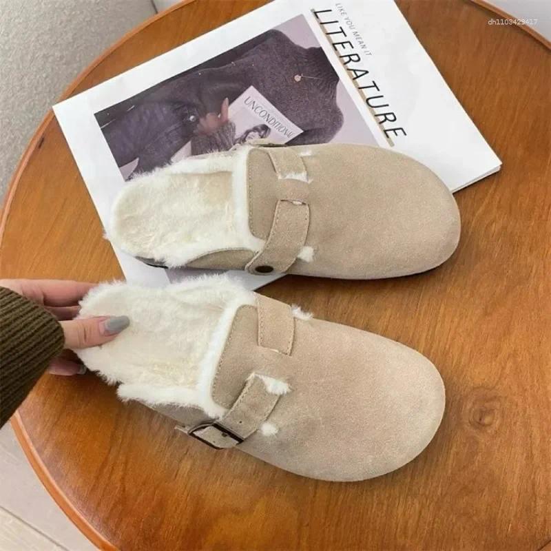 Sandali da donna Pantofole casual da interno Inverno Donna Outdoor Pile Caldo Basso Mulo femminile Moda per il massimo comfort