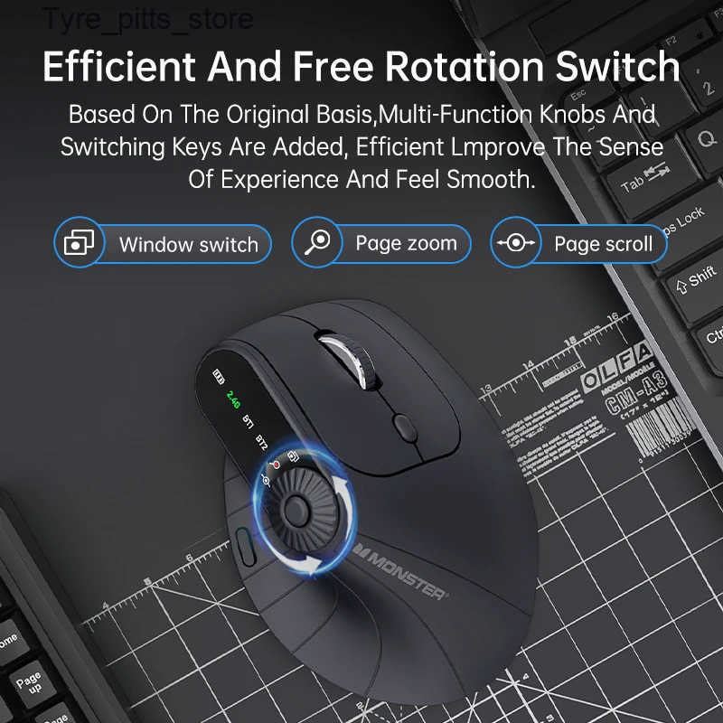 Mice Choice Monster M2 PRO Dual mode wireless gaming mouse Lightweight and comfortable Suitable for PC Simple and elegant L240910-image-1037451570