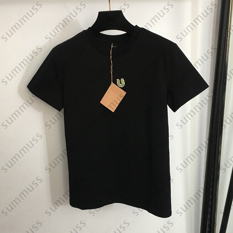 Woman T shirts Womens T Shirt Tops Tees Designer Clothes Women Tshirt Shorts Men Summer Letter Diamond Print Summer Pure Cotton Teeshirt-image-978614498