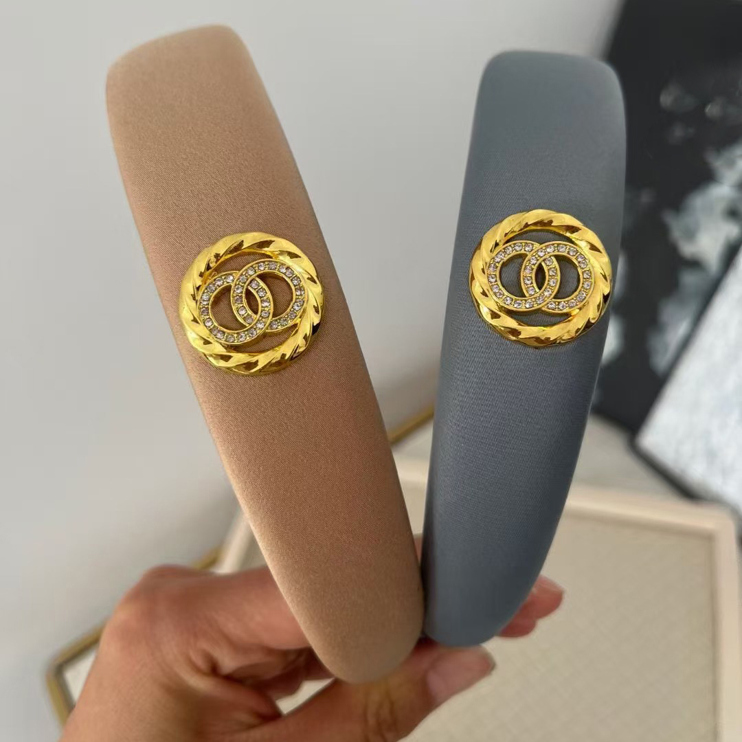 Fashiom Handmake Hair Clip Hair Bands For Famous Women Classic Letter Hair Hoop Girl Elastic Headband Sports Fitness Headband Head Wrap Accessori-image-915238660