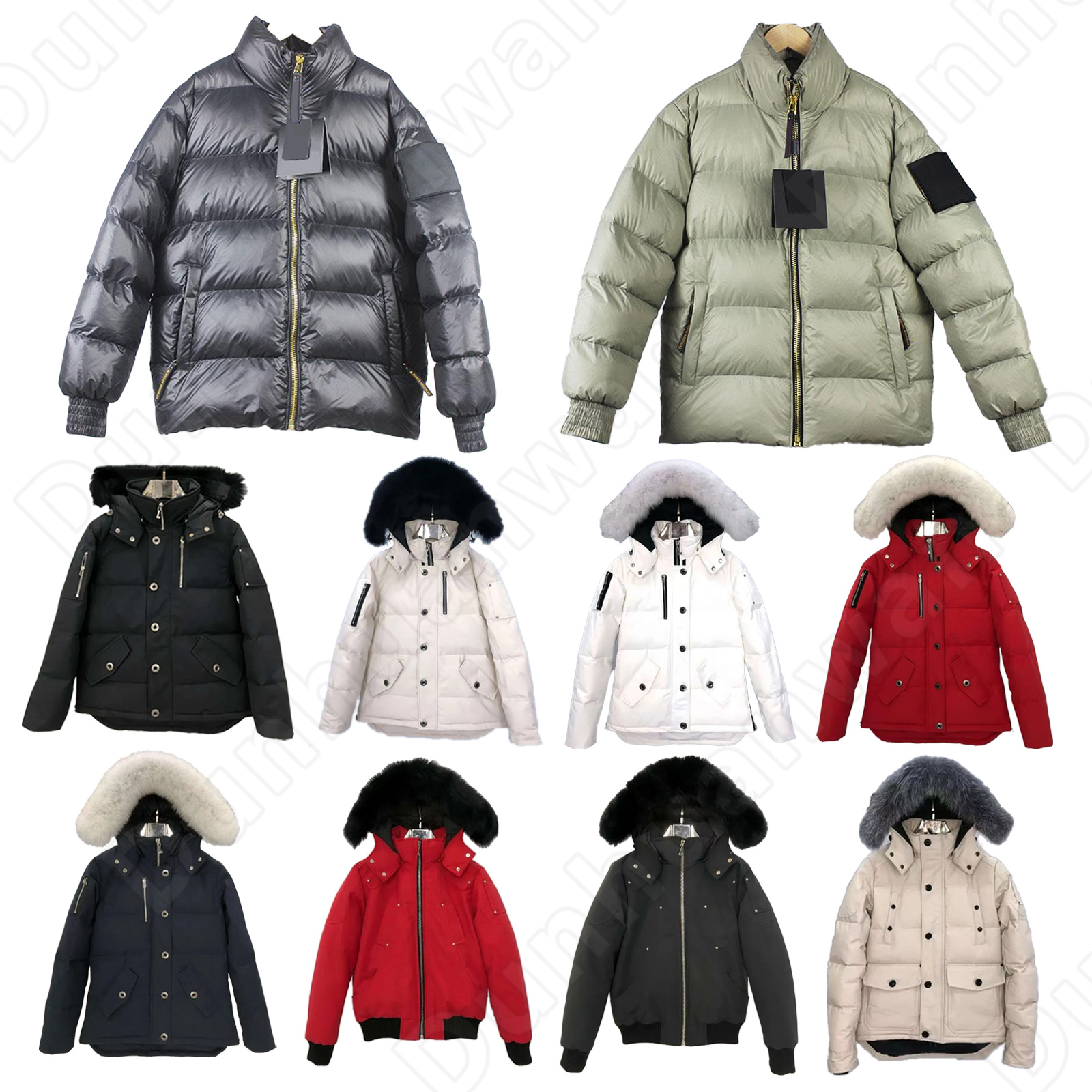 Designer Mens Down Parkas Jackets Really Fur Collar Jacket Men Women Moose Puffer Thickening Clipper Outwear Outdoor Doudoune Man Winter Waterproof