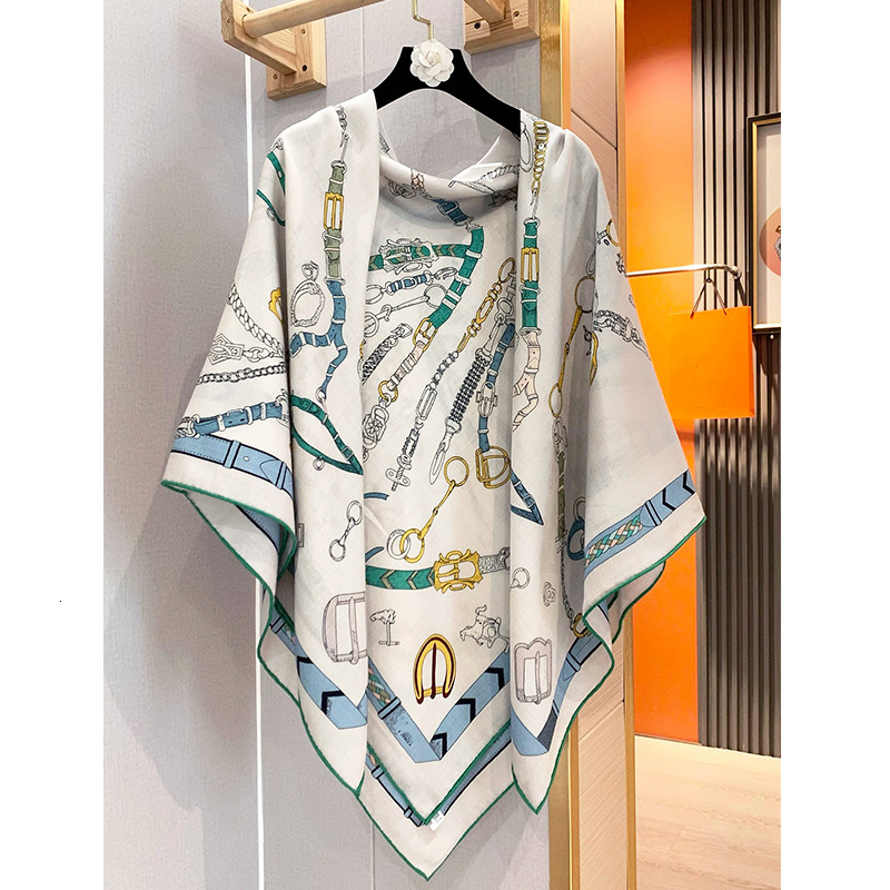 Jumping Horse High end Silk and Cashmere Women's Double sided Same Color Versatile Shawl Veet 140 Large Square Scarf for Warmth