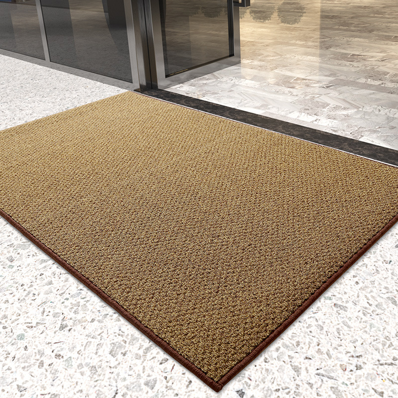Hotel entrance carpet, commercial anti slip floor mat, sand and mud scraping wear-resistant door mat, coconut palm foot mat-image-1037447710