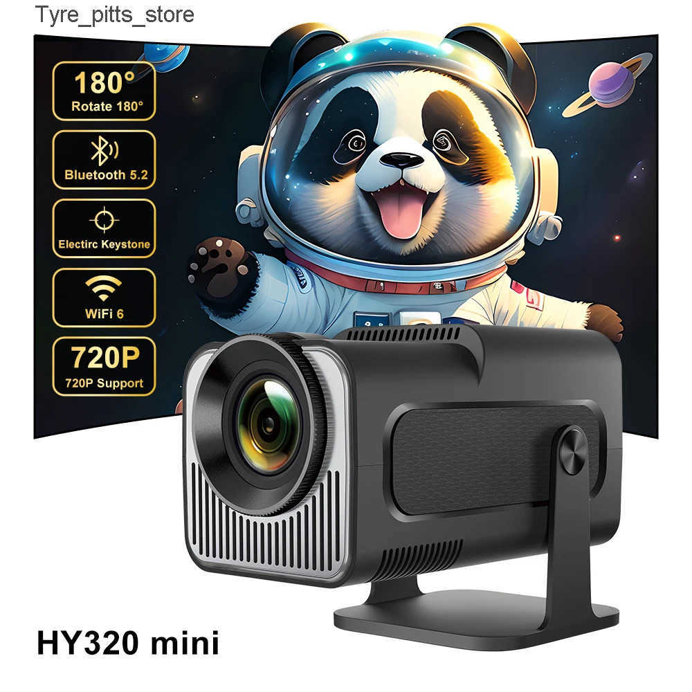 Projectors HY320 Mini Projector Native 720P Android 11 4K Projector 200ANSI Wifi6 BT5.0 Cinema Outdoor Portable 180 Rotable Projector L240910-image-1037792036