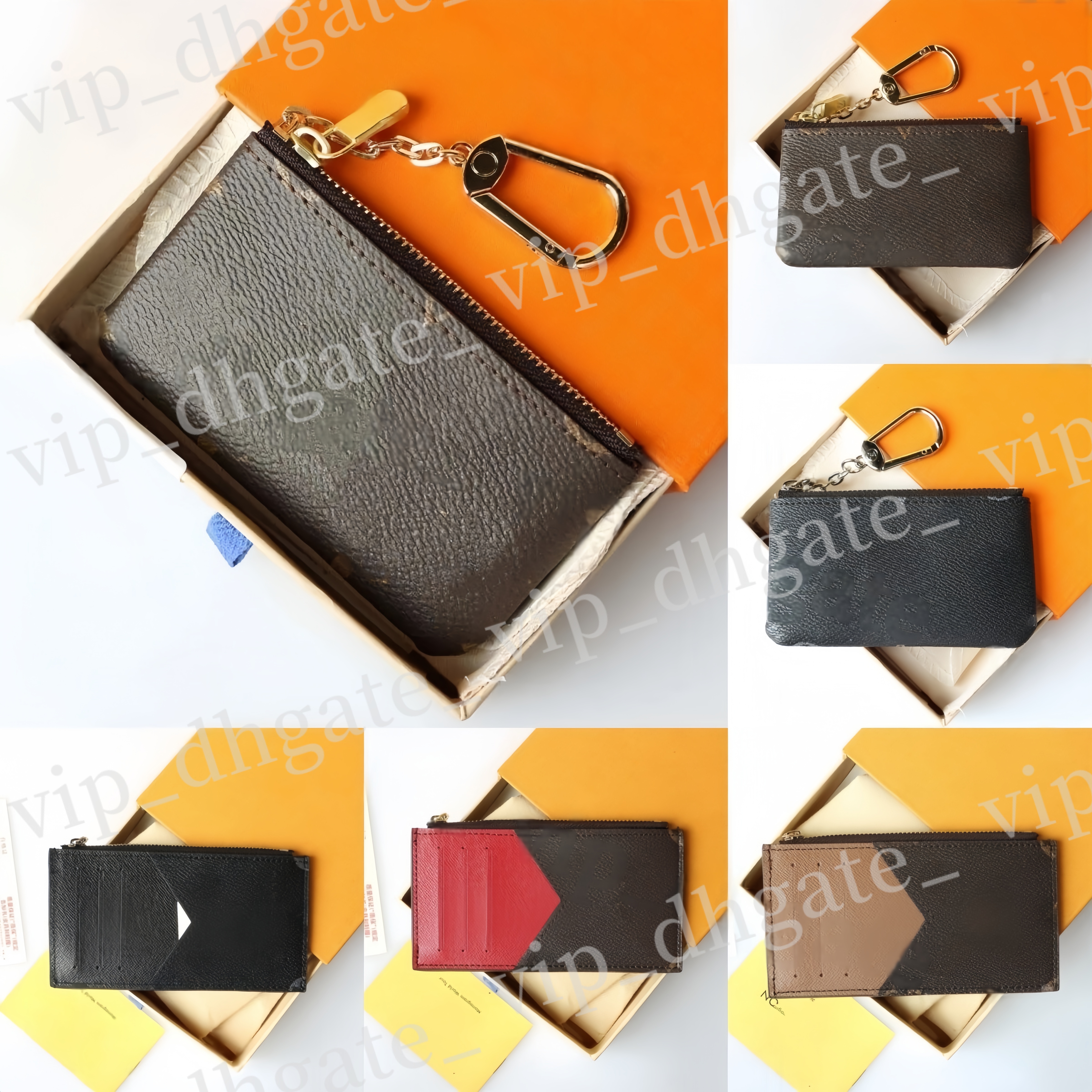 Avec porte-clés clés Purse Purse Coin Carte Sac Luxe Luxe Designer portefeuille Mentide Femme en cuir support de carte de luxe Mini portefeuilles