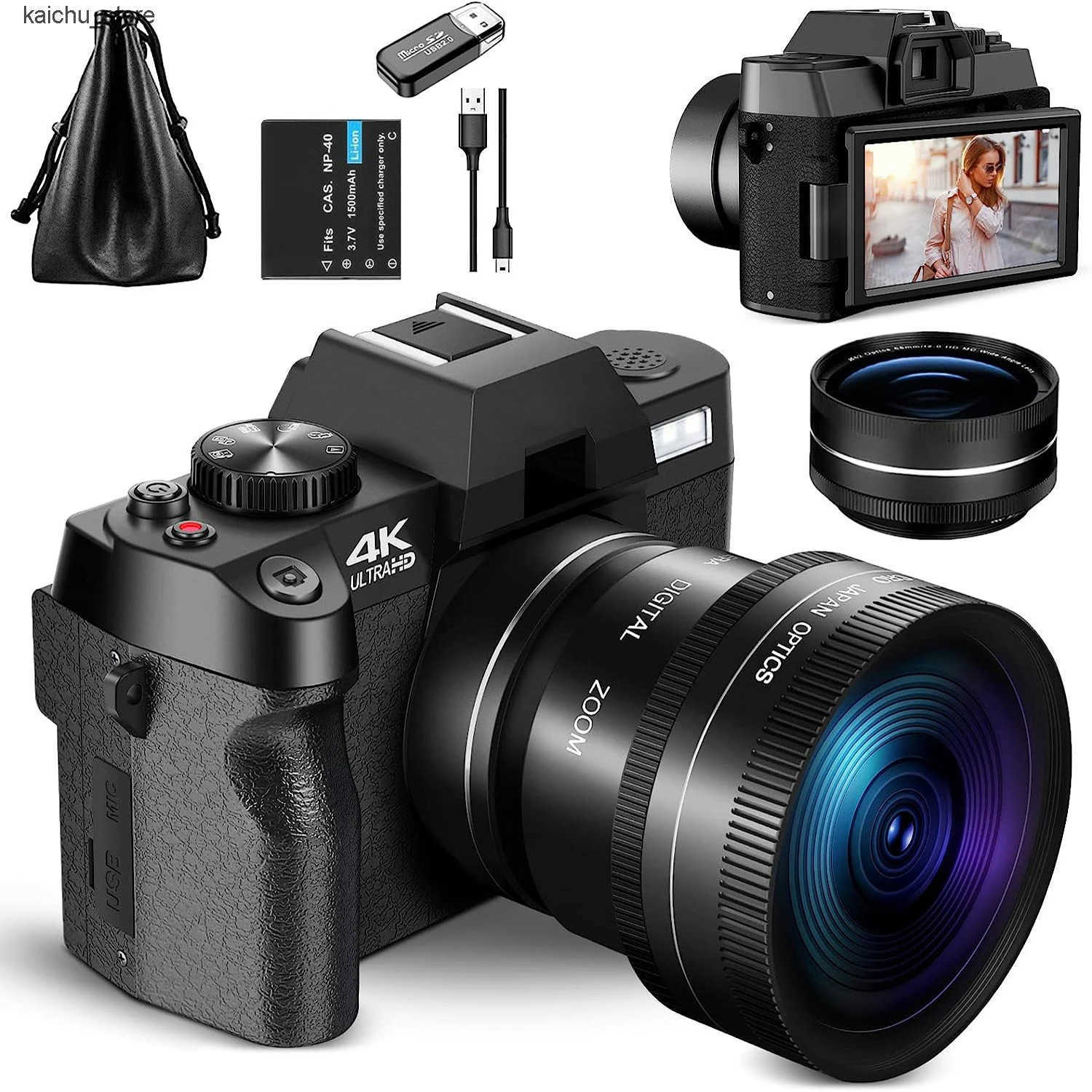 Cameras G-Anica Compact Digital Photography Camera4K Wireless Network Retro Vlog Recorder YouTube 48MP Camera 3flip Screen z250506-image-1037681645