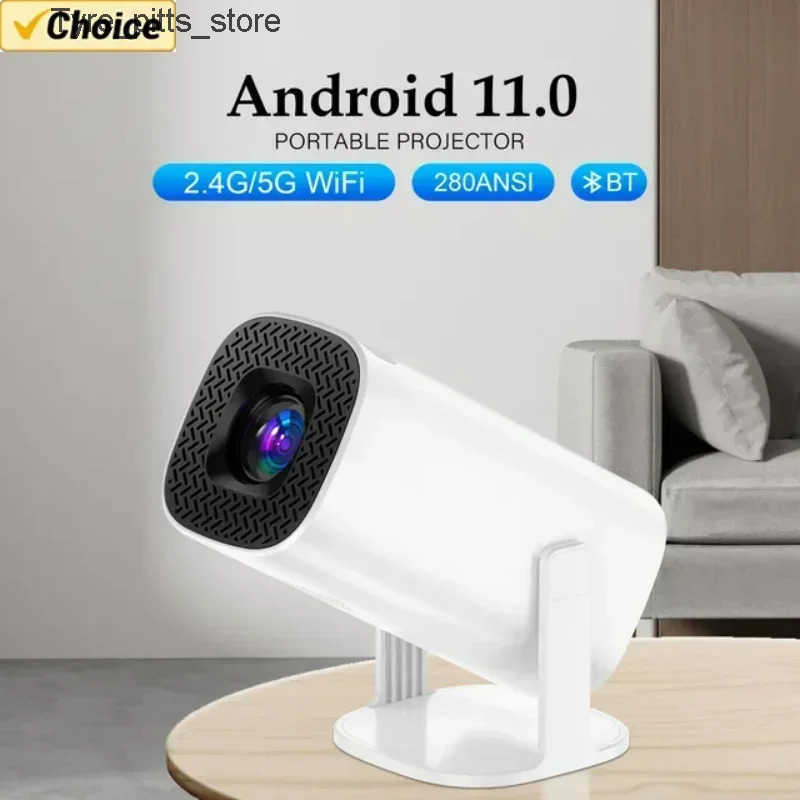 Projectors New 2024 4K Android 11 Dual Wifi6 200 ANSI Allwinner H713 BT5.0 1080P 1280*720P Home Cinema Outdoor portable Projetor L260523-image-1037792064