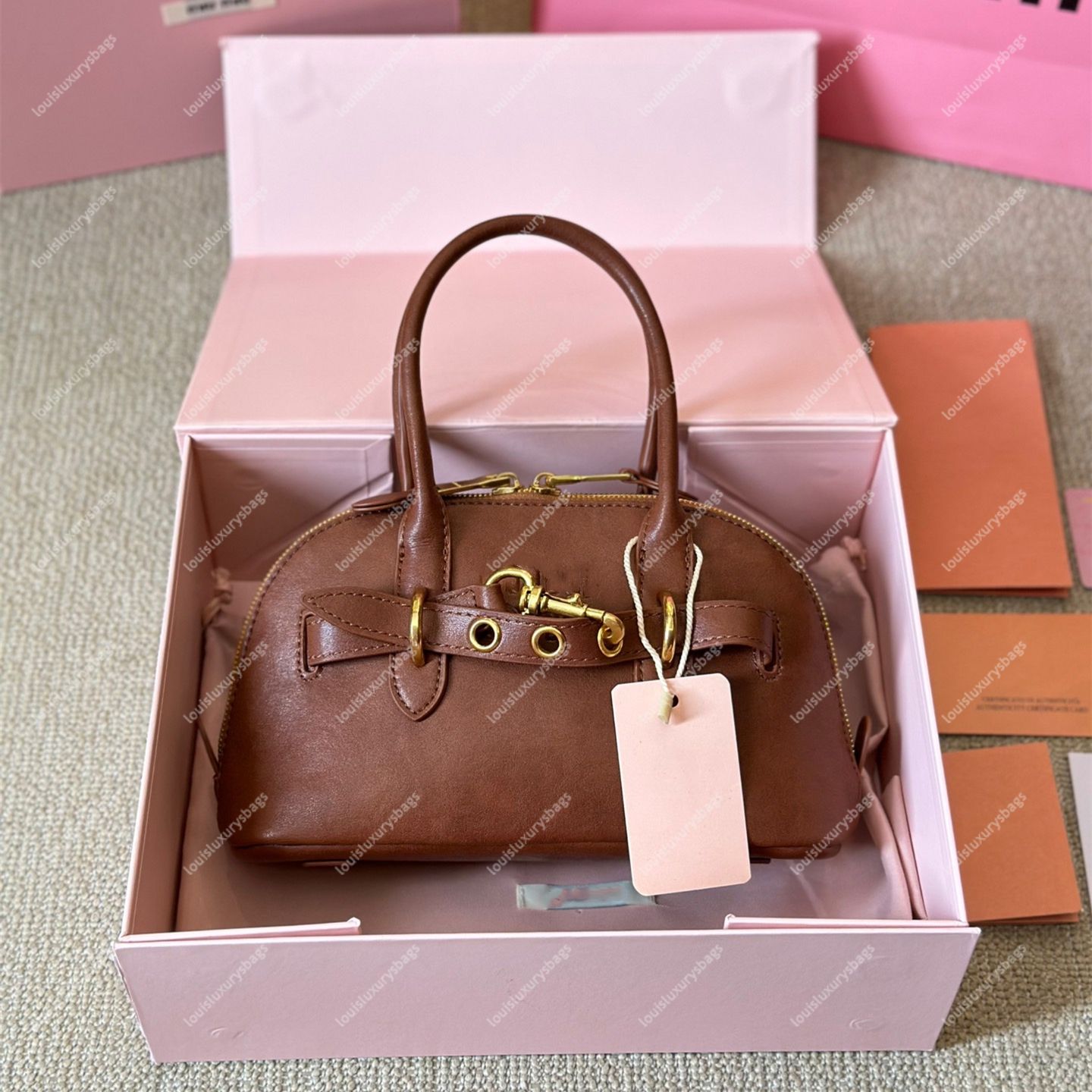Min Aventure Designer Woman Hands sac à main vintage bouletage Bun épaule pain de haute qualité sac pour femmes en cuir de haute qualité