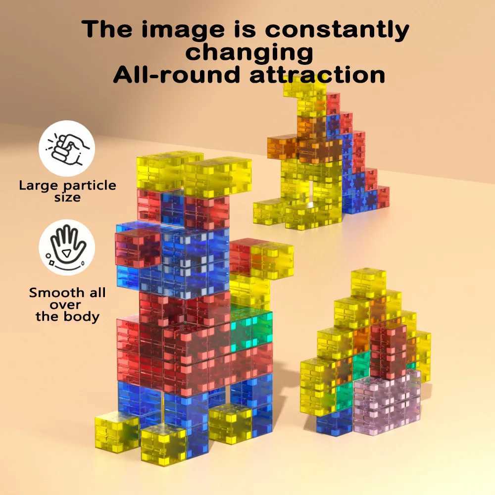 Magnetic Blocks 2.3cCM Magnetic Building Blocks Cube DIY Magnets Toys for s Designer Construction Set Gifts for Children Toys S2412135-image-1037710882