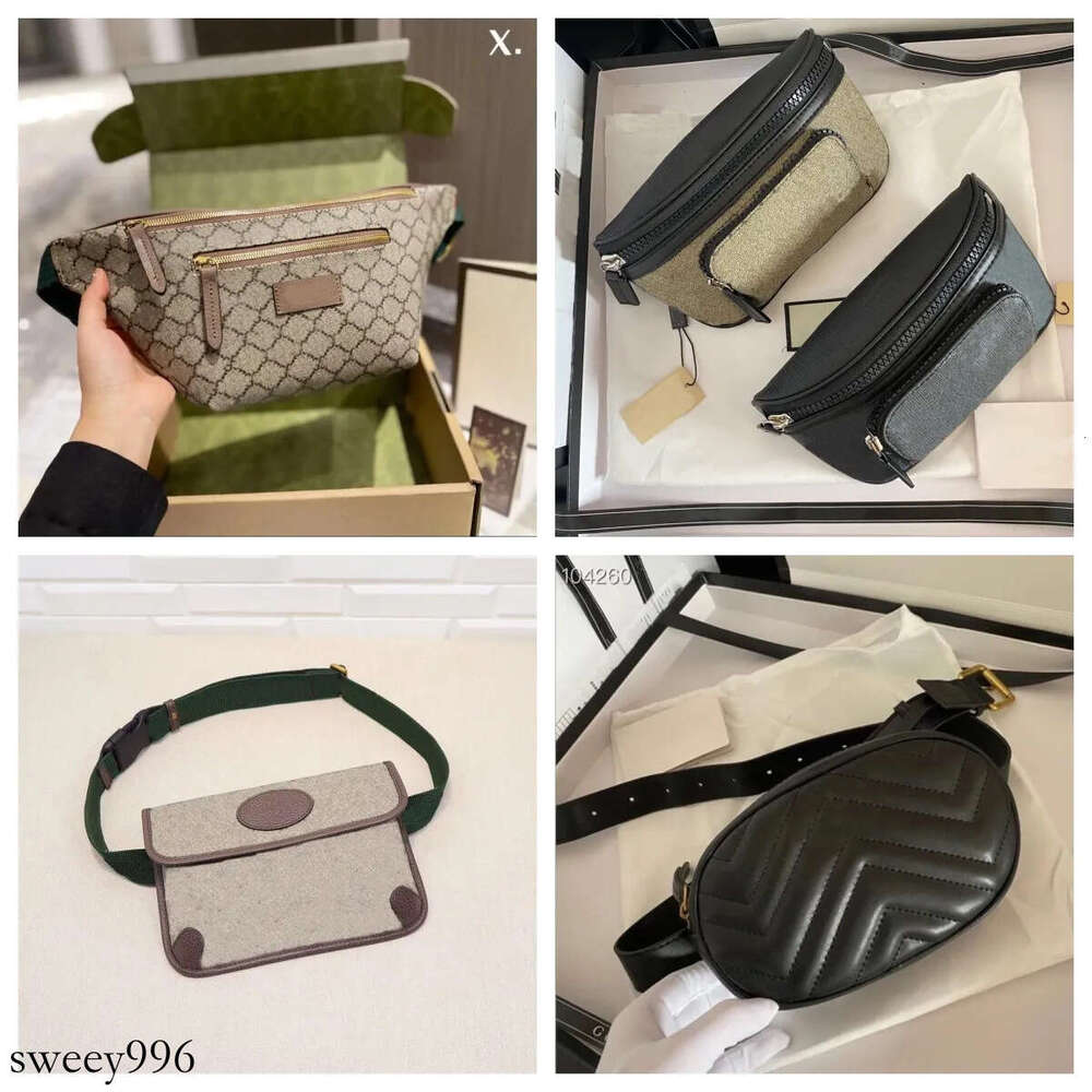 Waist High Quality Red And Green Adjustable Shoulder Strap Chest Fashion Women Cross Body Bags Real Leather Belt Fanny Pack Designer Bag AAAAA+