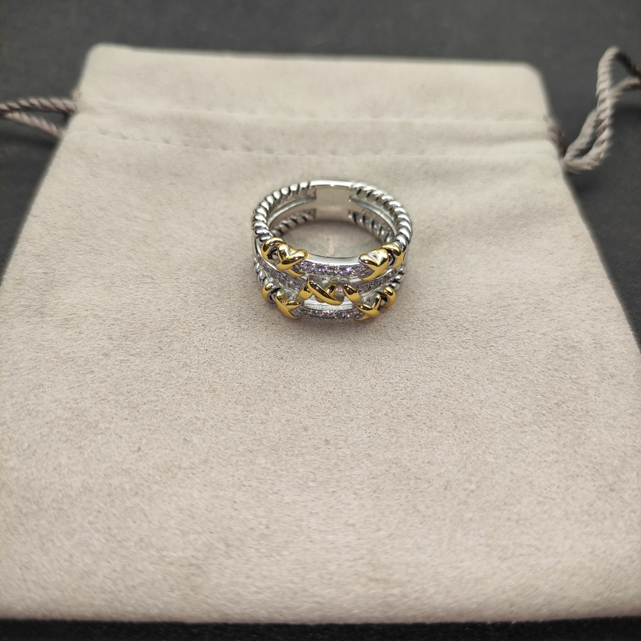 Ring jewelry punk designer bracelet vintage craftsmanship silver gold with gift box