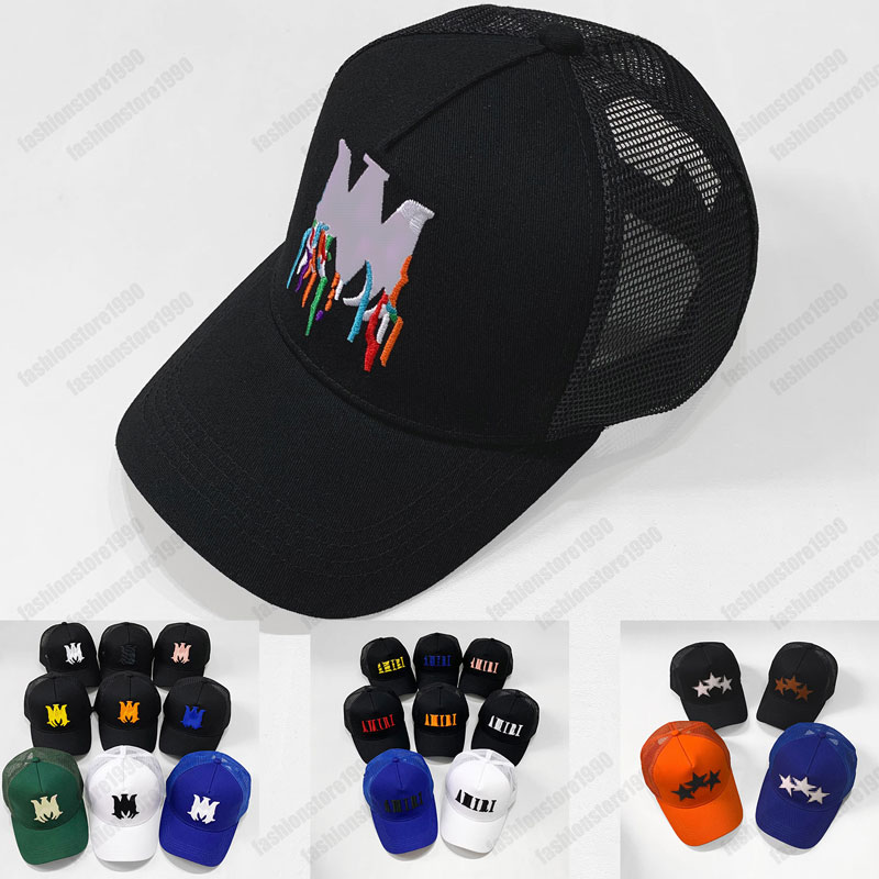 Fashion designer embroidered baseball caps Alphabet pattern visor hats Black and white curved caps men's and women's trucker hats